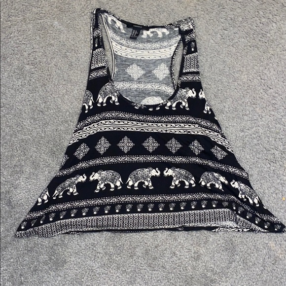 Elephant print tank top